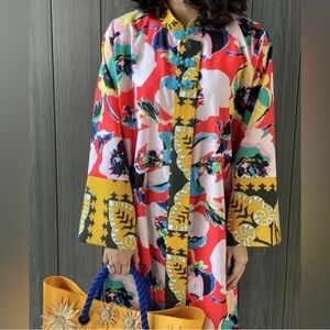 Colorful Floral Long Sleeve Dress